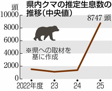 新潟県内で生息の熊は推定8747頭 千頭台から急増、対策強化へ…猟友会