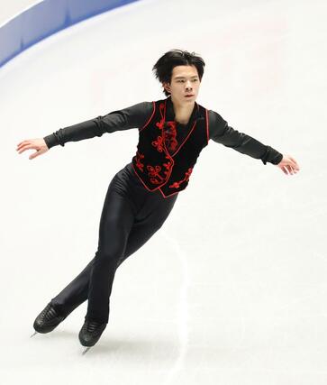 男子フリー　演技する武田結仁＝国立代々木競技場