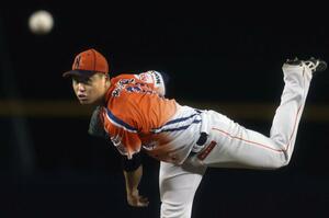 オイシックス先発の牧野憲伸=エコスタ
