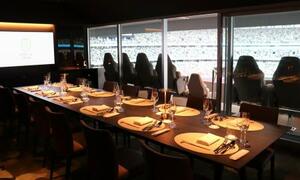 MUFGスタジアム内に新設されたスイートルーム=16日