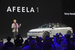 ソニー・ホンダモビリティが開発したEV「AFEELA(アフィーラ)」=1月、米ラスベガス(共同)