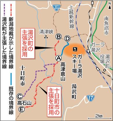 境界線 境界線訴訟・新潟県湯沢町と十日町市］控訴審判決控え…両首長が語った