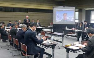 県産農林水産物のブランド化に関する意見交換会=県庁