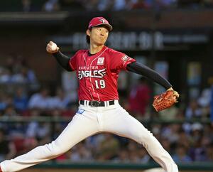 7回1失点で2勝目を挙げた東北楽天先発の荘司=楽天モバイルパーク(河北新報社提供)