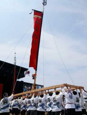 大阪・関西万博で披露された「お熊甲祭」=8月、大阪市此花区の夢洲