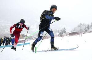 ミラノ冬季五輪、山岳スキー男子スプリントの選手ら=2月、イタリア・ボルミオ(ゲッティ=共同)