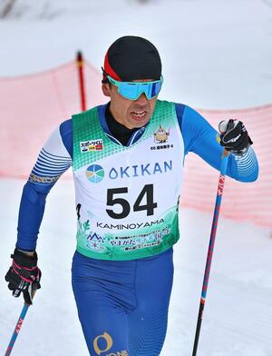 成年男子C距離 6位に入った目崎才人(高田自衛隊)=山形県上山市