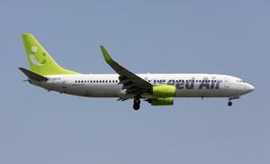 　ソラシドエアの機体＝２０２４年、福岡市