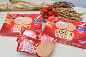県産小麦とイチゴの越後姫を使ったブルボンの新商品「ロアンヌ越後姫苺」