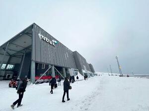 デンマーク政府が滑走路破壊計画を立てていたとされるグリーンランド中心都市ヌークの空港=1月(共同)