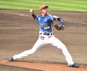 6回1失点と好投した先発薮田和樹=ファイターズ鎌ケ谷スタジアム