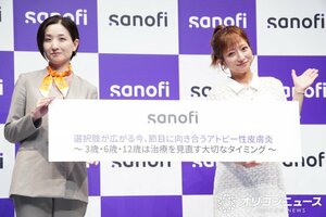 「小児アトピー性皮膚炎セミナー」トークセッションに登場した(左から)国立病院機構三重病院臨床研究部長・長尾みづほ氏、辻希美 (C)ORICON NewS inc.