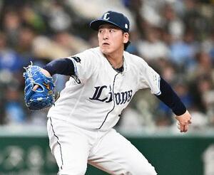 　４回無失点と好投した西武先発の隅田＝ベルーナドーム