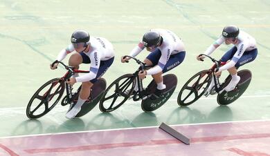滋賀国スポ2025］自転車男子チームスプリント、3・4位決定戦で広島に 