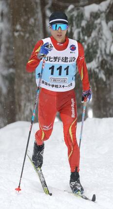 男子５キロクラシカル　３位に入った宮下幸大（妙高高原）＝長野県野沢温泉村（写真映像部・菊池雪那）