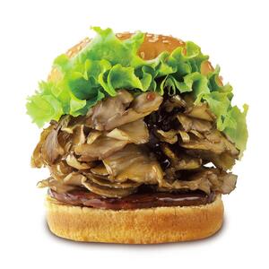 「今夜はまいたけバーガー」(ドムドムハンバーガー提供)
