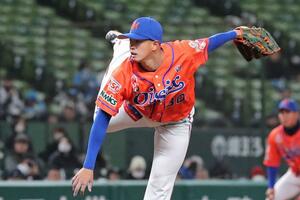 5回7奪三振、無失点と好投した開幕投手の能登嵩都=ベルーナドーム