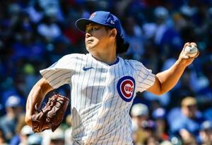 ブルワーズ戦に先発し、7回2失点だったカブス・今永=シカゴ(共同)