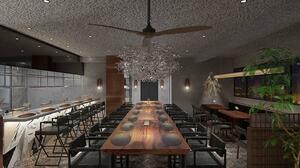 「ザ・ニイガタ」地上8階の飲食スペースのイメージ(乃村工藝社提供)©2023株式会社乃村工藝社