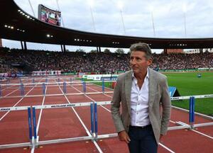 　世界陸連のセバスチャン・コー会長＝２８日、チューリヒ（ロイター＝共同）