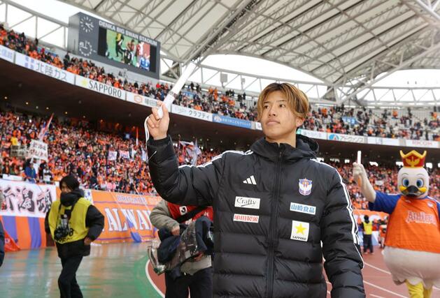 新潟－名古屋　加入後初得点がホーム開幕戦の決勝ゴールとなったＭＦ長谷川元＝デンカビッグスワン