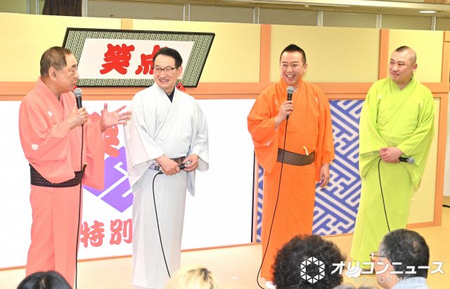 笑点60周年特別展』歴代師匠たちも来場？ 林家たい平が頭上を見上げ