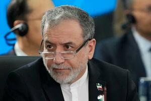 BRICS首脳会議に出席したイランのアラグチ外相=7日、ブラジル・リオデジャネイロ(AP=共同)