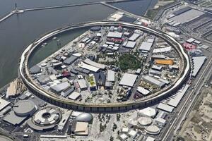大阪・関西万博会場の大屋根リング=5月、大阪市此花区の夢洲