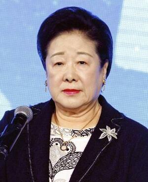 世界平和統一家庭連合(旧統一教会)の韓鶴子総裁(ゲッティ=共同)