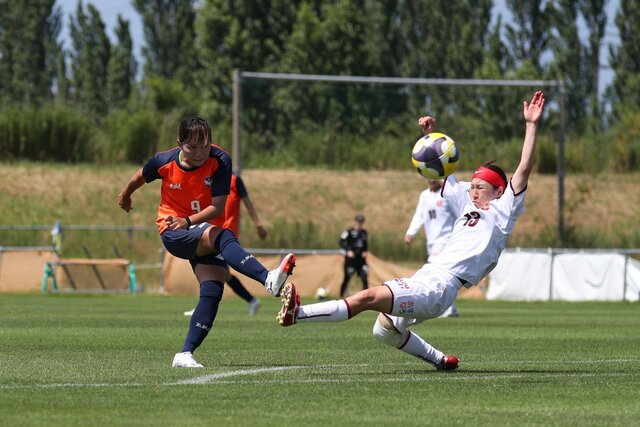 新たに背番号9を付けたFW川澄奈穂美