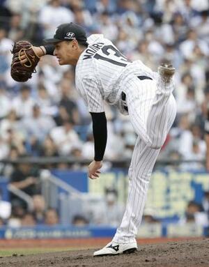 　西武戦に先発し、７回無失点で２勝目を挙げたロッテ・毛利＝ＺＯＺＯマリン