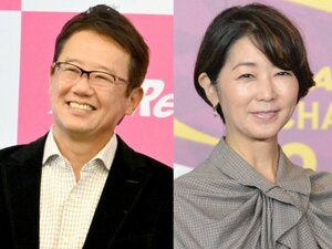 (左から)古田敦也と中井美穂 (C)ORICON NewS inc.