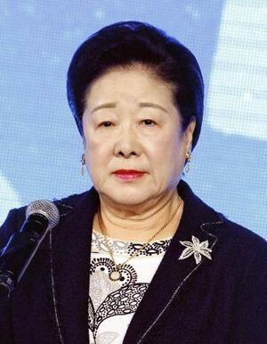 世界平和統一家庭連合(旧統一教会)の韓鶴子総裁(ゲッティ=共同)