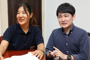 小池柚衣さん(左)と田才諒哉さん
