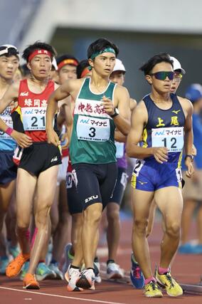 男子5000メートル競歩 16位の高井奏獅(中越)=ホットスタッフフィールド広島
