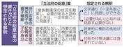 「立法府の総意」案の書きぶりと想定される解釈