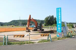 小千谷市防災センター(仮称)が建設される予定の防災公園=小千谷市薭生