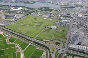 鳥屋野潟南部の大型商業施設の開発予定地