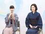 報道陣のインタビューに答える見上愛さん（左）と上坂樹里さん＝１１日、上越市