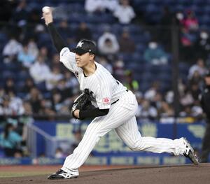 楽天戦に先発したロッテ・田中晴=ZOZOマリン