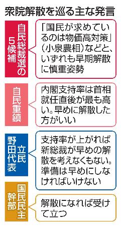 衆院解散を巡る主な発言