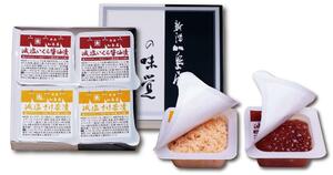 加島屋が初の減塩商品として発売したさけ茶漬といくら醤油漬
