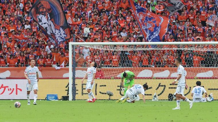 前半、追加点を奪われ、0-2=国立競技場