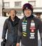 
ジュニア選手の指導のためにスキー場を訪れた須貝龍選手と応援団長の太田英夫さん＝２０２４年４月、長野県（太田さん提供）
