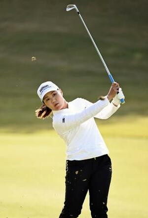 第2日、通算11アンダーで首位の畑岡奈紗=瀬田GC