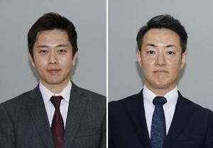 　吉村洋文氏（左）と横山英幸氏