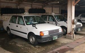 直江津タクシーの車両。車両のデザインと表示灯は頸城グループ傘下入り後も従来通りだ