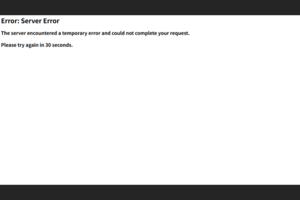 佐渡市公式ホームページのエラー画面