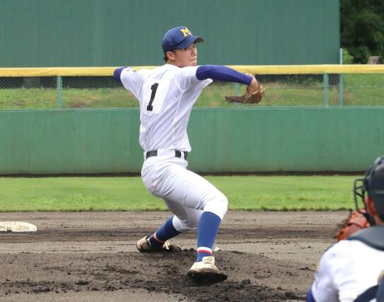 新潟第一－新発田南で、先発した新発田南の小林佑投手＝新発田市五十公野