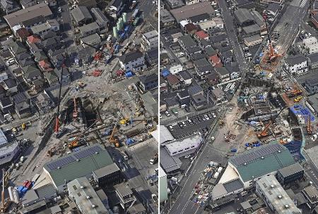 埼玉の道路陥没で続く悪臭の影響は？「補償が不十分」との声も 自衛隊